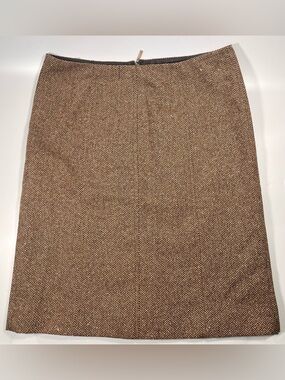 Antonio Melani brown tweed skirt with top and bottom zipper Size: 2